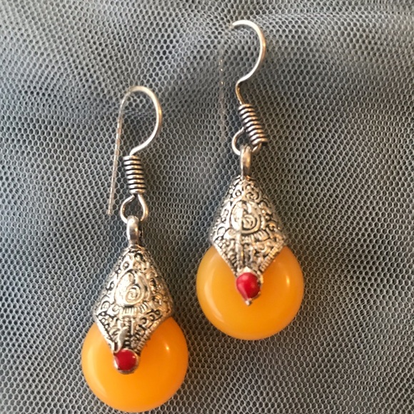 Bohemian Silver Earrings - Picture 2 of 2